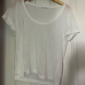 White reformation scoop neck tee - size small